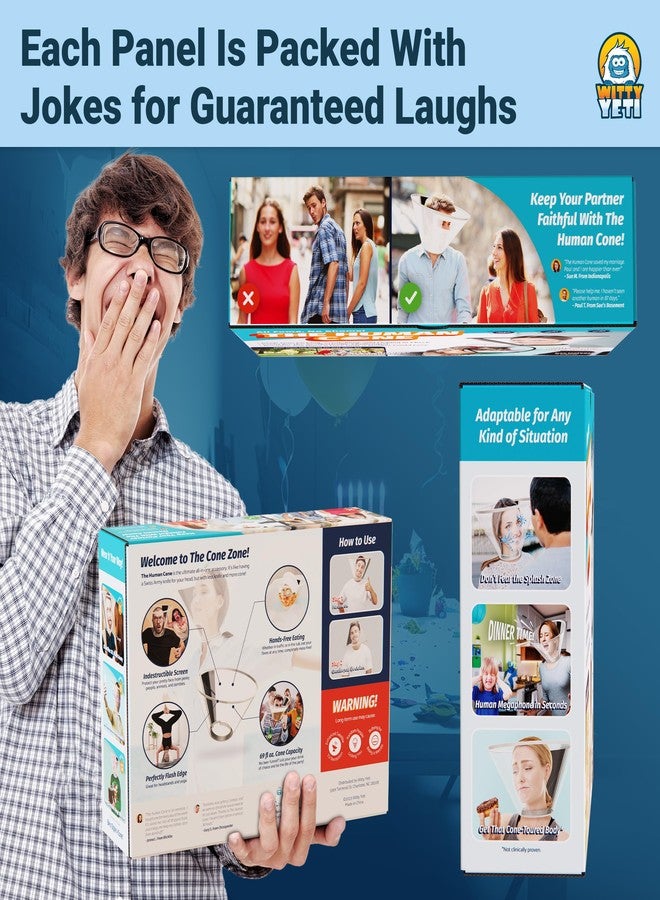 Witty Yeti Hilarious Human Cone Gag Gift Empty Box. Wrap Your Real Present with This Convincing Fake Prank Box for Men or Women. Funny White Elephant Practical Joke for Birthday or Christmas Parties. - Image 5